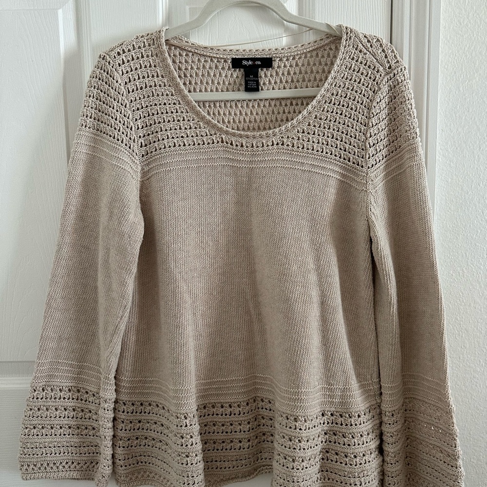 Cotton Crochet Sweater - Picture 2 of 4